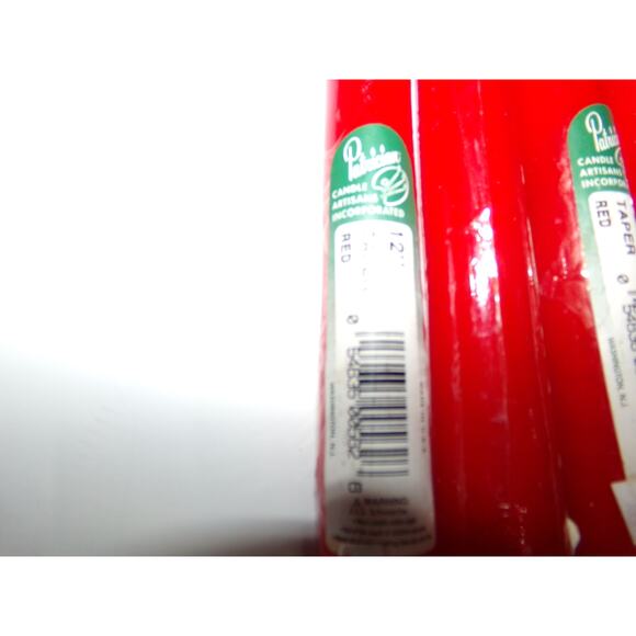 Set of 4 red Patrician‎ 12" taper candles New In Package - Picture 2 of 2